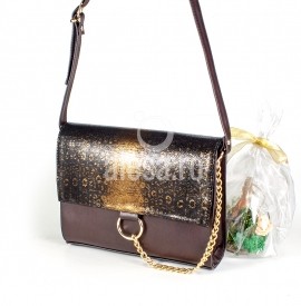 Poseta crossbody, cu lant ornamental, Olga