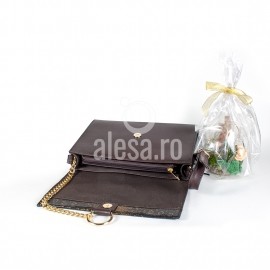 Poseta crossbody, cu lant ornamental, Olga